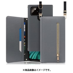 WORK50GG-GY-GPX5A5G [LOOF SHOULDER Google Pixel 5a （5G）用 クラッチバッグ型スマホショルダーケース ロングストラップ＆カードポケット付き グレー]