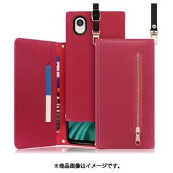 LOOF SHOULDER Galaxy A22 5G用 クラッチバッグ型スマホショルダーケース ロングストラップ＆カードポケット付き ダスティローズ WORK50GX-RS-GA225G