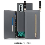 LOOF SHOULDER Galaxy A53 5G用 クラッチバッグ型スマホショルダーケース ロングストラップ&カードポケット付き グレー WORK50GX-GY-GA535G