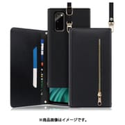 LOOF SHOULDER Galaxy Note 20 Ultra用 クラッチバッグ型スマホショルダーケース ロングストラップ&カードポケット付き ブラック WORK50GX-BK-GN20U5G