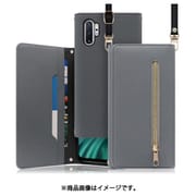 LOOF SHOULDER Galaxy Note 10+用 クラッチバッグ型スマホショルダーケース ロングストラップ&カードポケット付き グレー WORK50GX-GY-N10P