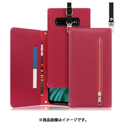 LOOF SHOULDER Galaxy S10＋用 クラッチバッグ型スマホショルダーケース ロングストラップ＆カードポケット付き ダスティローズ WORK50GX-RS-S10P