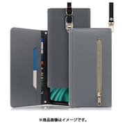LOOF SHOULDER Galaxy S5用 クラッチバッグ型スマホショルダーケース ロングストラップ&カードポケット付き グレー WORK50GX01-GY-GS5