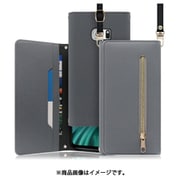 LOOF SHOULDER Galaxy Note9用 クラッチバッグ型スマホショルダーケース ロングストラップ&カードポケット付き グレー WORK50GX01-GY-N9