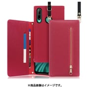 WORK50HW-RS-HP40LE [LOOF SHOULDER HUAWEI P40 lite E用 クラッチバッグ型スマホショルダーケース ロングストラップ＆カードポケット付き ダスティローズ]