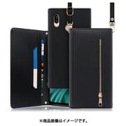 WORK50HW-BK-P20L [LOOF SHOULDER HUAWEI P20 lite用 クラッチバッグ型スマホショルダーケース ロングストラップ＆カードポケット付き ブラック]