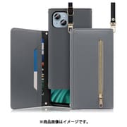 WORK50IP-GY-IP14PS [LOOF SHOULDER iPhone 14 Plus用 クラッチバッグ型スマホショルダーケース ロングストラップ＆カードポケット付き グレー]