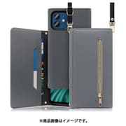WORK50IP-GY-IP2061 [LOOF SHOULDER iPhone 12/12 Pro用 クラッチバッグ型スマホショルダーケース ロングストラップ＆カードポケット付き グレー]