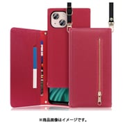 WORK50IP-RS-IP21TR61 [LOOF SHOULDER iPhone 13用 クラッチバッグ型スマホショルダーケース ロングストラップ＆カードポケット付き ダスティローズ]