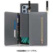 WORK50IP-GY-IP21TR61P [LOOF SHOULDER iPhone 13 Pro用 クラッチバッグ型スマホショルダーケース ロングストラップ＆カードポケット付き グレー]