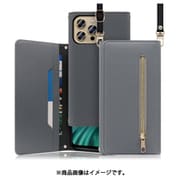 WORK50IP-GY-IP21TR67 [LOOF SHOULDER iPhone 13 Pro Max用 クラッチバッグ型スマホショルダーケース ロングストラップ＆カードポケット付き グレー]