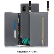 WORK50IP-GY-X [LOOF SHOULDER iPhone X/XS用 クラッチバッグ型スマホショルダーケース ロングストラップ＆カードポケット付き グレー]