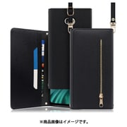 WORK50KC-BK-BAS4 [LOOF SHOULDER かんたんスマホ2＋/かんたんスマホ2/BASIO4/A201KC/A001KC/KYV47用 クラッチバッグ型スマホショルダーケース ロングストラップ＆カードポケット付き ブラック]