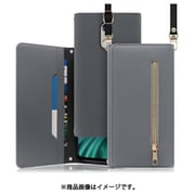 WORK50LG-GY-STY [LOOF SHOULDER LG style用 クラッチバッグ型スマホショルダーケース ロングストラップ＆カードポケット付き グレー]