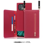 WORK50MT-RS-MEG20F [LOOF SHOULDER motorola edge 20 fusion用 クラッチバッグ型スマホショルダーケース ロングストラップ＆カードポケット付き ダスティローズ]