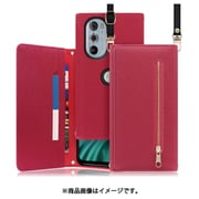 WORK50MT-RS-MEG30P [LOOF SHOULDER motorola edge 30 pro用 クラッチバッグ型スマホショルダーケース ロングストラップ＆カードポケット付き ダスティローズ]