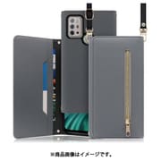 WORK50MT-GY-MG10 [LOOF SHOULDER motorola moto g10/g30用 クラッチバッグ型スマホショルダーケース ロングストラップ＆カードポケット付き グレー]