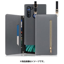 WORK50MT-GY-MG8 [LOOF SHOULDER motorola moto g8用 クラッチバッグ型スマホショルダーケース ロングストラップ＆カードポケット付き グレー]
