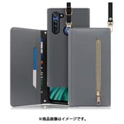 WORK50MT-GY-MG8 [LOOF SHOULDER motorola moto g8用 クラッチバッグ型スマホショルダーケース ロングストラップ＆カードポケット付き グレー]