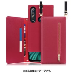 WORK50MT-RS-MG8P [LOOF SHOULDER motorola moto g8 plus用 クラッチバッグ型スマホショルダーケース ロングストラップ＆カードポケット付き ダスティローズ]
