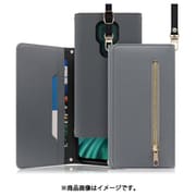 WORK50MT-GY-MG9P [LOOF SHOULDER motorola moto g9 play用 クラッチバッグ型スマホショルダーケース ロングストラップ＆カードポケット付き グレー]