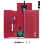 WORK50MT01-RS-MTE7 [LOOF SHOULDER motorola moto e7用 クラッチバッグ型スマホショルダーケース ロングストラップ＆カードポケット付き ダスティローズ]