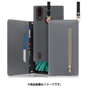 WORK50MT01-GY-MTE7P [LOOF SHOULDER motorola moto e7 power用 クラッチバッグ型スマホショルダーケース ロングストラップ＆カードポケット付き グレー]