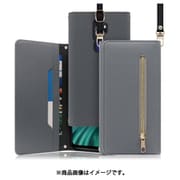 WORK50OPP-GY-A5 [LOOF SHOULDER OPPO A5 2020用 クラッチバッグ型スマホショルダーケース ロングストラップ＆カードポケット付き グレー]