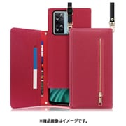 WORK50OPP-RS-OA77 [LOOF SHOULDER OPPO A77用 クラッチバッグ型スマホショルダーケース ロングストラップ＆カードポケット付き ダスティローズ]