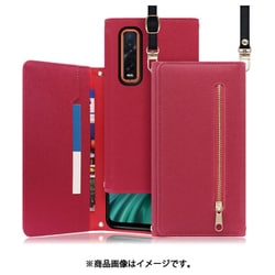 WORK50OPP-RS-OFDX2P [LOOF SHOULDER OPPO Find X2 Pro用 クラッチバッグ型スマホショルダーケース ロングストラップ＆カードポケット付き ダスティローズ]