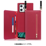 WORK50OPP-RS-ORENO7A [LOOF SHOULDER OPPO Reno7 A用 クラッチバッグ型スマホショルダーケース ロングストラップ＆カードポケット付き ダスティローズ]