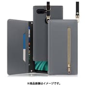 WORK50OPP-GY-R15P [LOOF SHOULDER OPPO R15 Pro用 クラッチバッグ型スマホショルダーケース ロングストラップ＆カードポケット付き グレー]