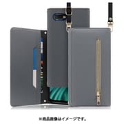 WORK50OPP-GY-R17N [LOOF SHOULDER OPPO R17 Neo用 クラッチバッグ型スマホショルダーケース ロングストラップ＆カードポケット付き グレー]
