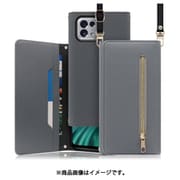 WORK50TONE-GY-TE22 [LOOF SHOULDER TONE e22用 クラッチバッグ型スマホショルダーケース ロングストラップ＆カードポケット付き グレー]