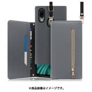 WORK50UMI-GY-UMA3X [LOOF SHOULDER UMIDIGI A3X 用 クラッチバッグ型スマホショルダーケース ロングストラップ＆カードポケット付き グレー]
