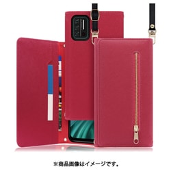 WORK50UMI-RS-UMA7S [LOOF SHOULDER UMIDIGI A7S 用 クラッチバッグ型スマホショルダーケース ロングストラップ＆カードポケット付き ダスティローズ]