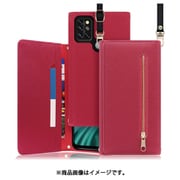WORK50UMI-RS-UMA9P [LOOF SHOULDER UMIDIGI A9 Pro 用 クラッチバッグ型スマホショルダーケース ロングストラップ＆カードポケット付き ダスティローズ]