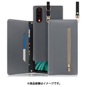 WORK50UMI-GY-UMX [LOOF SHOULDER UMIDIGI X 用 クラッチバッグ型スマホショルダーケース ロングストラップ＆カードポケット付き グレー]