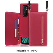WORK50XMI-RS-MIN10L [LOOF SHOULDER Xiaomi Mi Note 10 Lite 用 クラッチバッグ型スマホショルダーケース ロングストラップ＆カードポケット付き ダスティローズ]
