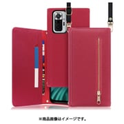 WORK50XMI-RS-MIRDN10P [LOOF SHOULDER Xiaomi Redmi N10P 用 クラッチバッグ型スマホショルダーケース ロングストラップ＆カードポケット付き ダスティローズ]