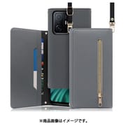 WORK50XMI-GY-XM11T [LOOF SHOULDER Xiaomi 11T/11T Pro 用 クラッチバッグ型スマホショルダーケース ロングストラップ＆カードポケット付き グレー]