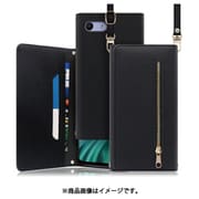 WORK50XP-BK-ACE [LOOF SHOULDER Xperia Ace 用 クラッチバッグ型スマホショルダーケース ロングストラップ＆カードポケット付き ブラック]