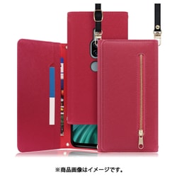 WORK50XP-RS-XZ2P [LOOF SHOULDER Xperia XZ2 Premium 用 クラッチバッグ型スマホショルダーケース ロングストラップ＆カードポケット付き ダスティローズ]