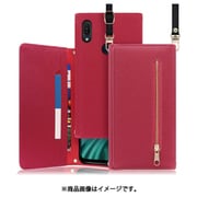 WORK50ZF-RS-M1PR [LOOF SHOULDER ZenFone Max Pro （M1） / ZB602KL 用 クラッチバッグ型スマホショルダーケース ロングストラップ＆カードポケット付き ダスティローズ]
