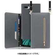 WORK50ZF-GY-M1PS [LOOF SHOULDER ZenFone Max Plus （M1） / ZB570TL 用 クラッチバッグ型スマホショルダーケース ロングストラップ＆カードポケット付き グレー]