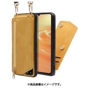 WORK54AO-YL-ASE6 [LOOF SHOULDER-FLIP AQUOS sense6/6s 用 背面型スマホショルダーケース ロングストラップ＆カードポケット付き ゴールデンイエロー]