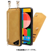 WORK54GG-YL-GPX5A5G [LOOF SHOULDER-FLIP Google Pixel 5a（5G） 用 背面型スマホショルダーケース ロングストラップ＆カードポケット付き ゴールデンイエロー]