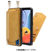LOOF SHOULDER-FLIP Galaxy A7 用 背面型スマホショルダーケース ロングストラップ＆カードポケット付き ゴールデンイエロー WORK54GX-YL-A7