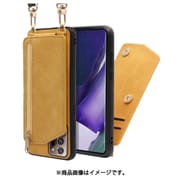 LOOF SHOULDER-FLIP Galaxy Note20 Ultra 5G 用 背面型スマホショルダーケース ロングストラップ&カードポケット付き ゴールデンイエロー WORK54GX-YL-GN20U5G