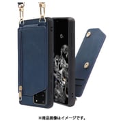 LOOF SHOULDER-FLIP Galaxy S20 Ultra 用 背面型スマホショルダーケース ロングストラップ&カードポケット付き クラシックブルー WORK54GX-BU-GS20U